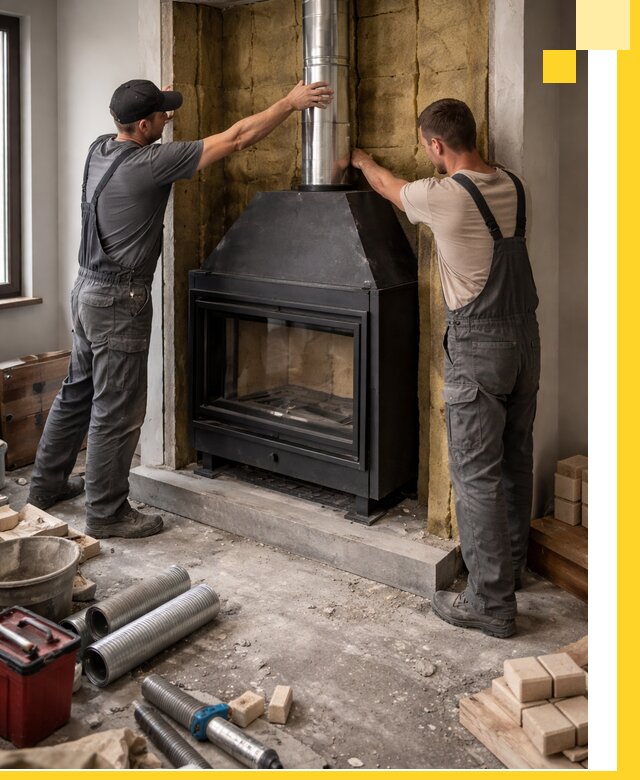 Изготовление и монтаж закрытых каминов в Белорецке под ключ