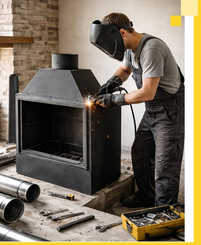 Продажа и установка металлических каминов в Белорецке под ключ