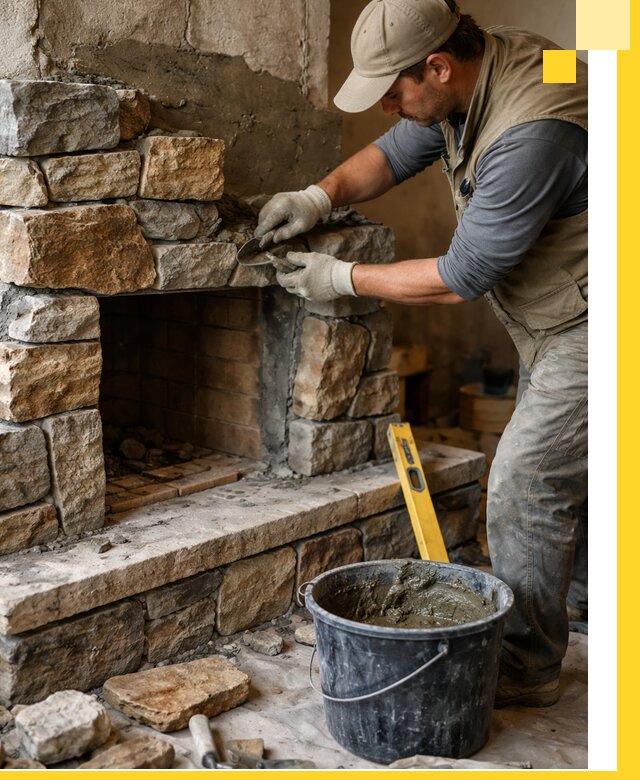 Изготовление и установка каменных каминов под ключ в Белорецке