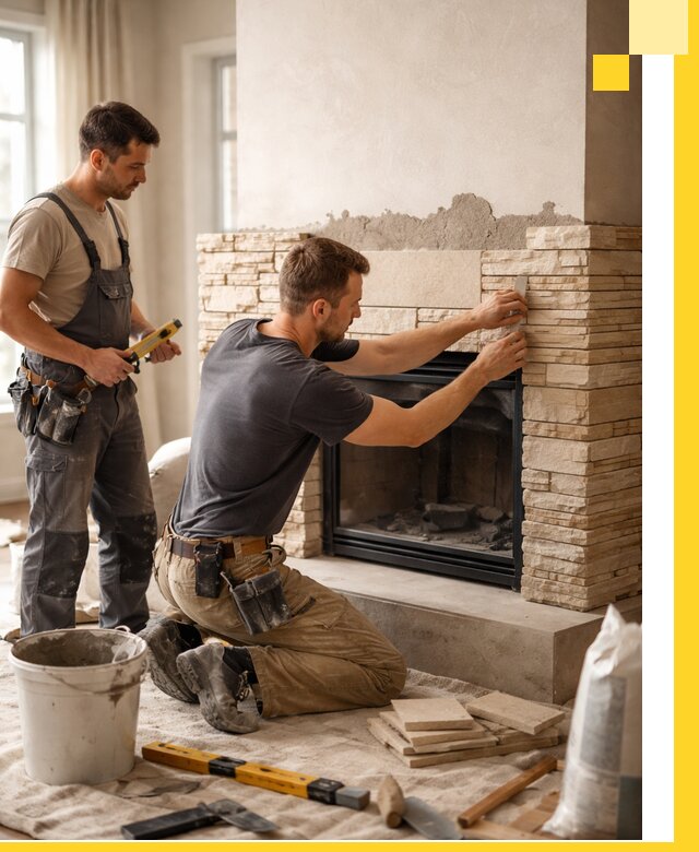 Установка и монтаж каминов для загородного дома в Белорецке