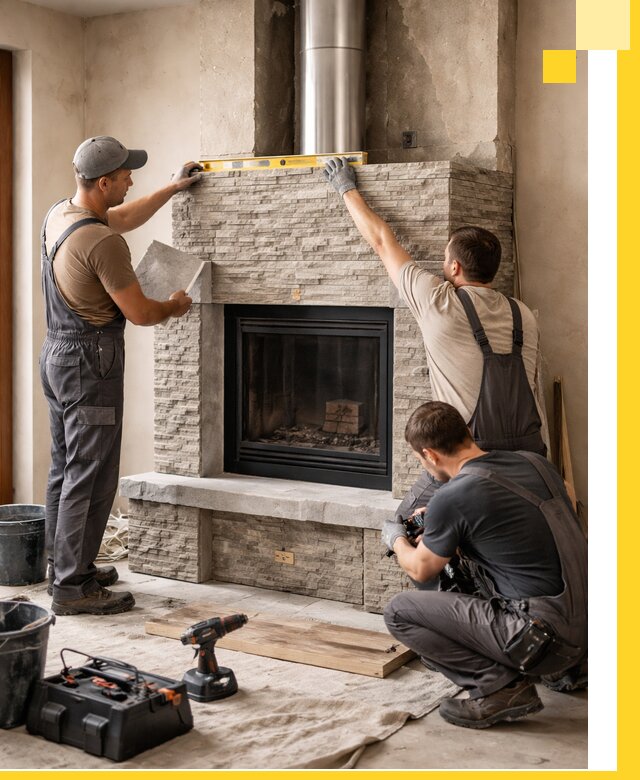 Профессиональный монтаж каминов под ключ в Белорецке для дома