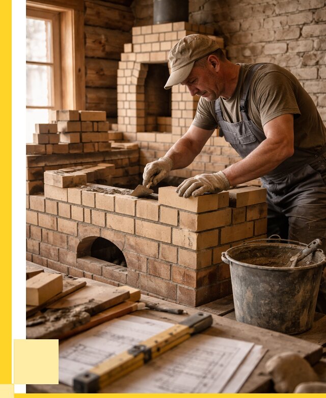 Кладка печей из кирпича в Белорецке цены от 30411 р. - ЭриданБлр