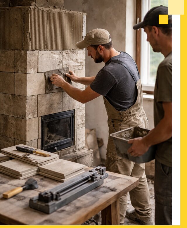 Профессиональная облицовка печей в Белорецке: керамика и камень