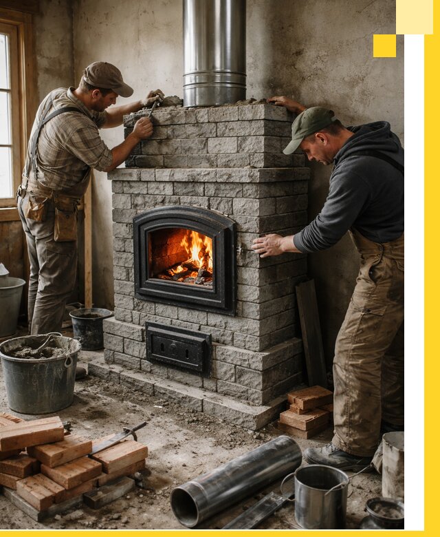 Производство, поставка и монтаж дровяных печей в Белорецке