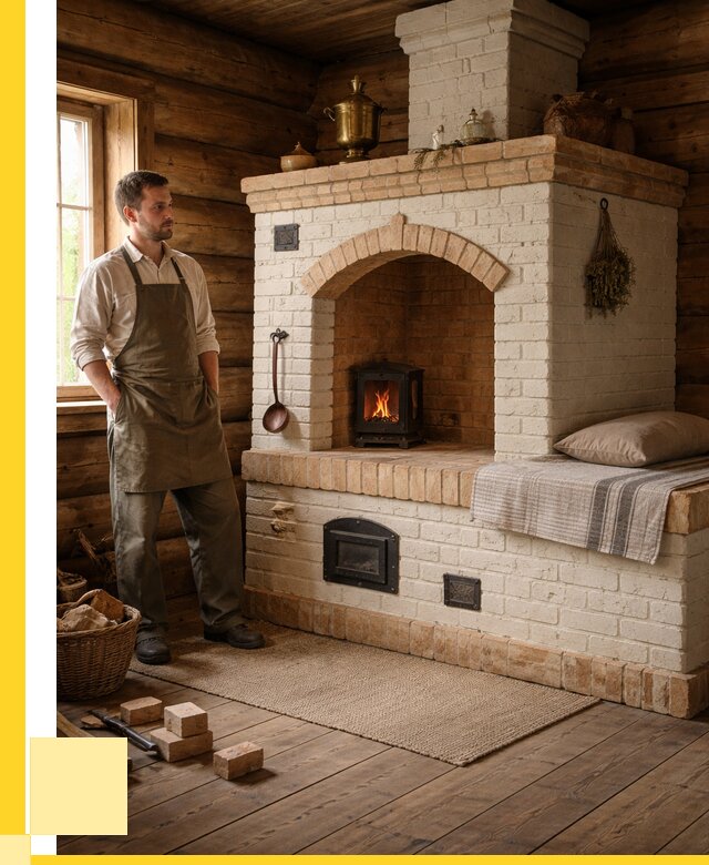 Русские печи с лежанкой под ключ в Белорецке от 152055 р. ЭриданБлр