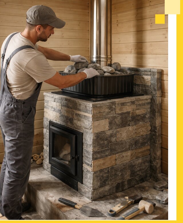 Печи для парной в Белорецке, производство, монтаж и обслуживание