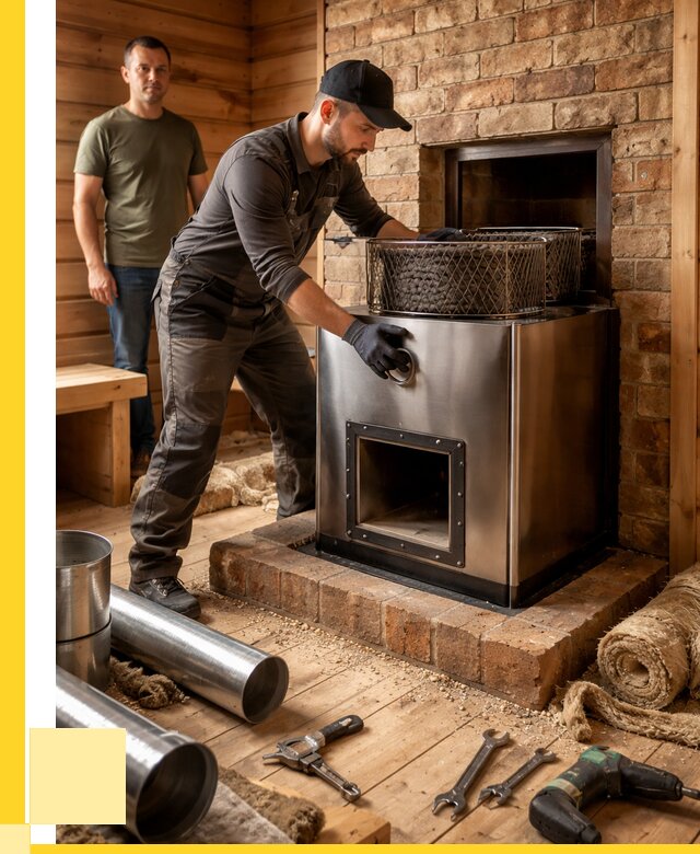 Монтаж банных печей под ключ в Белорецке от 18247 р., ЭриданБлр