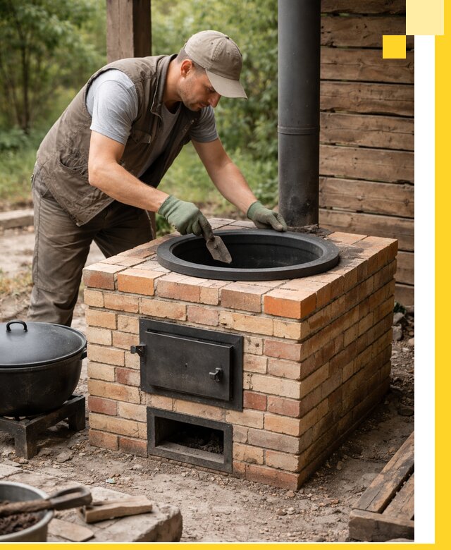 Изготовление и установка печей для казана в Белорецке под ключ