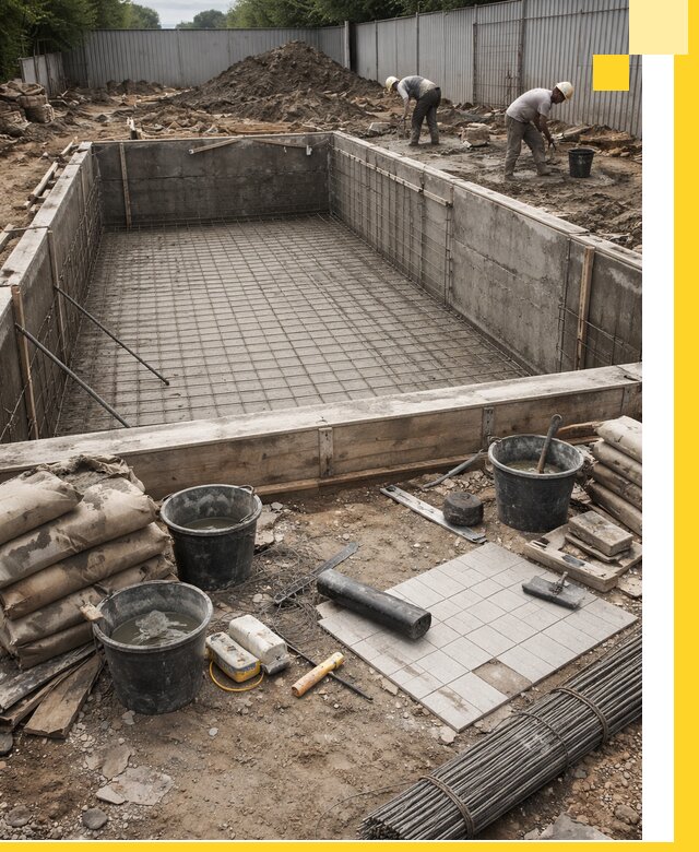 Строительство бассейнов под ключ в Белорецке, дизайн и монтаж