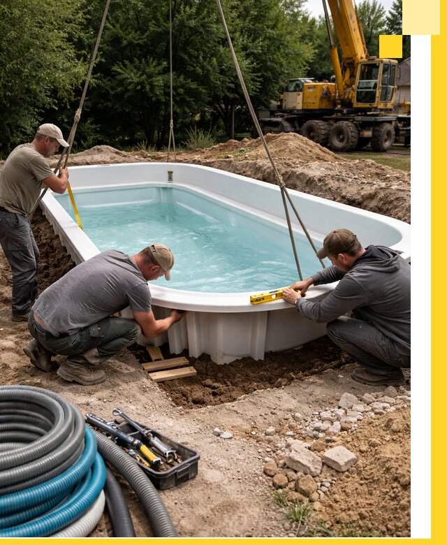 Установка и монтаж композитных бассейнов под ключ в Белорецке