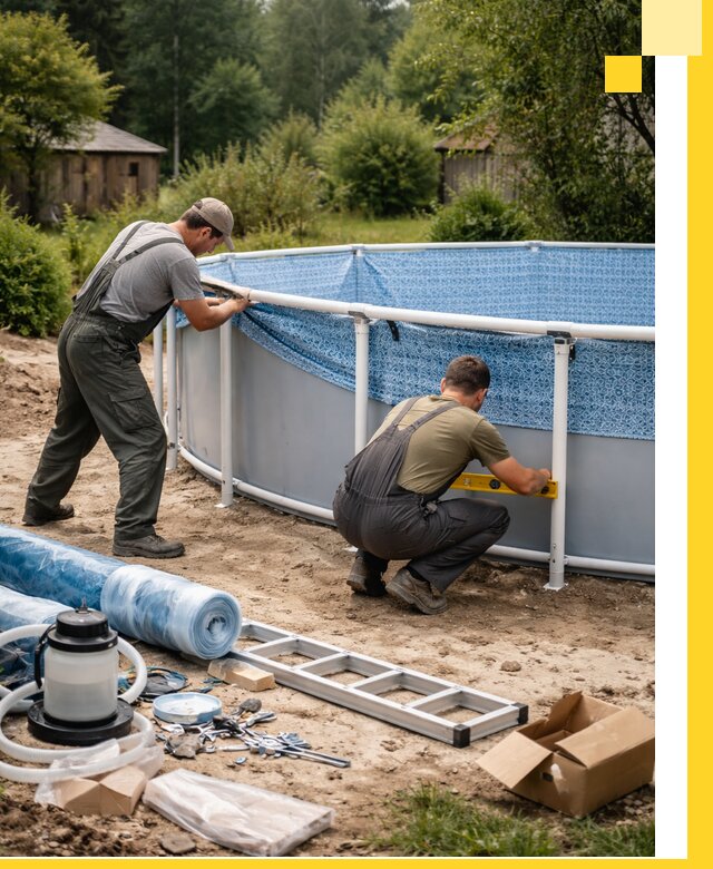 Установка и монтаж каркасных бассейнов в Белорецке под ключ