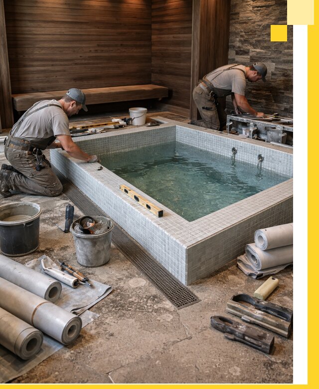 Установка и строительство бассейнов для сауны в Белорецке