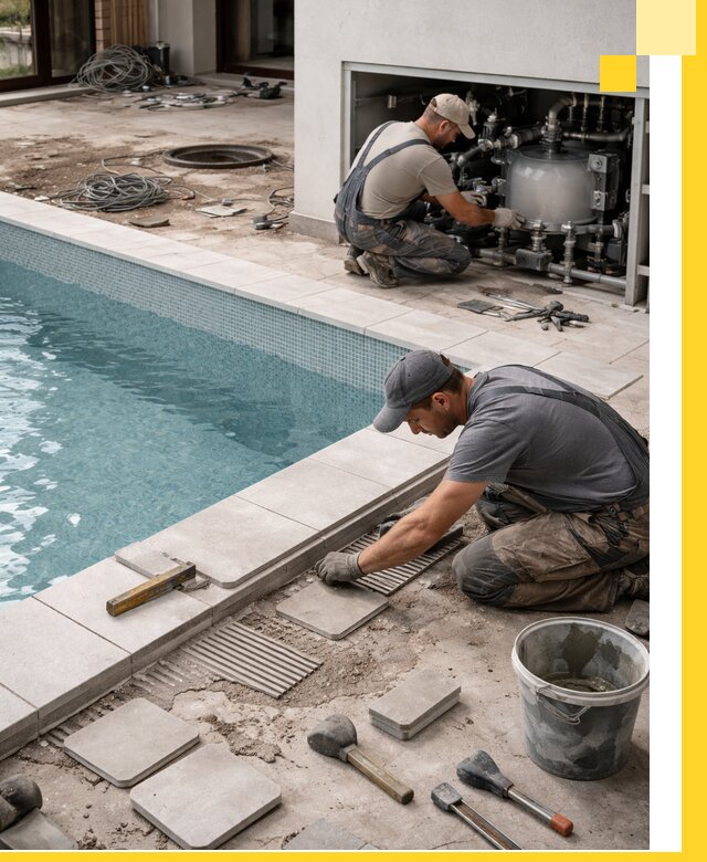 Строительство и монтаж бассейнов в коттедже в Белорецке