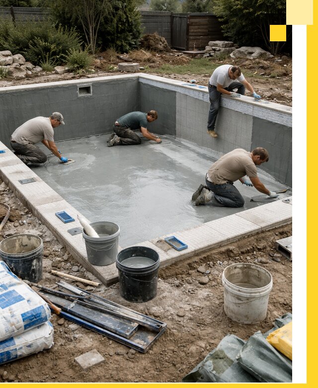 Изготовление и монтаж чаши бассейна под ключ в Белорецке