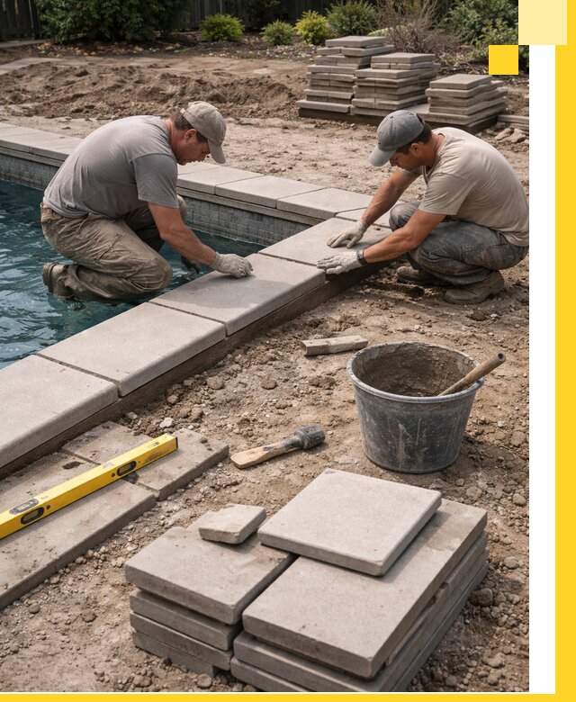 Установка и изготовление копингового камня для бассейнов в Белорецке