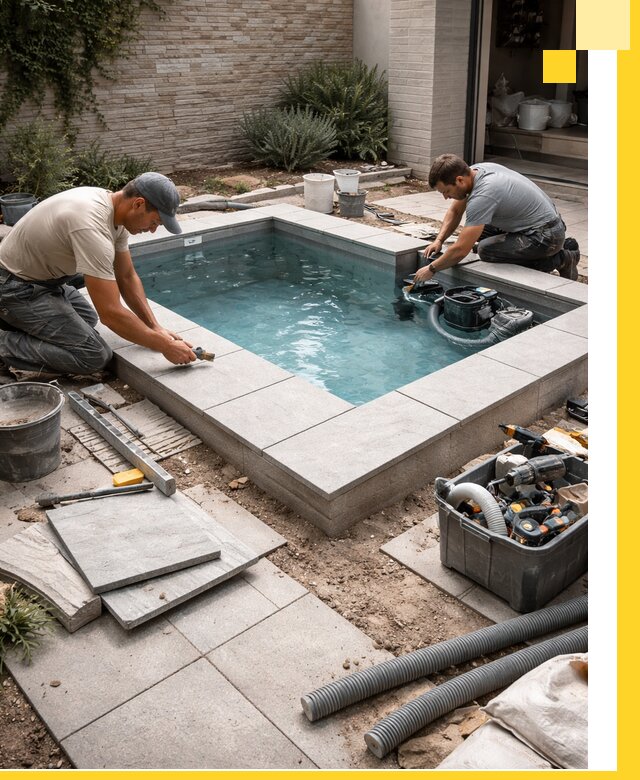 Мини бассейны под ключ в Белорецке, дизайн и установка