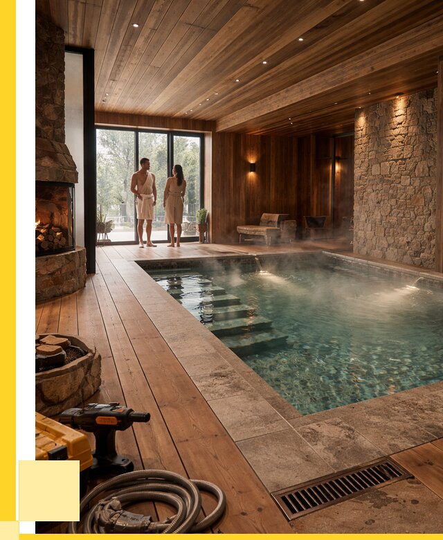 Проекты бань с бассейном под ключ в Белорецке от 76028 р., ЭриданБлр