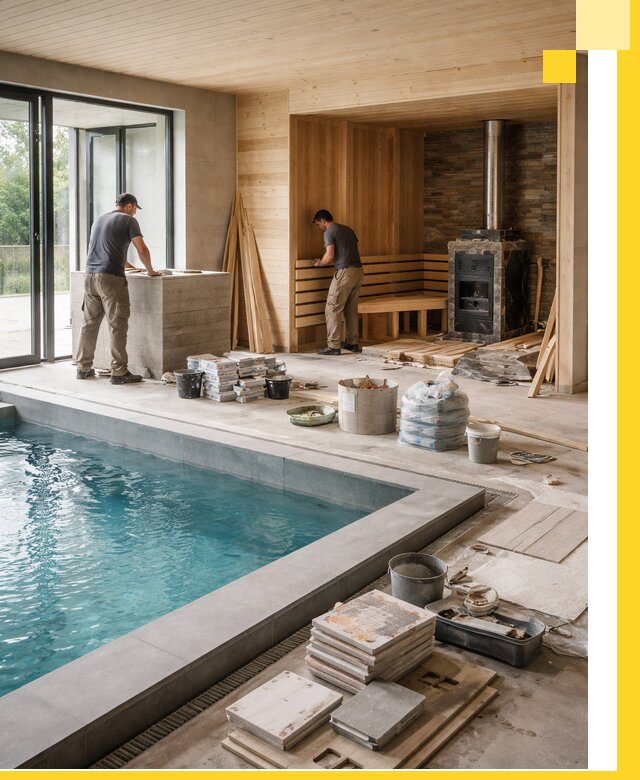 Проектирование и строительство бань с бассейном в Белорецке