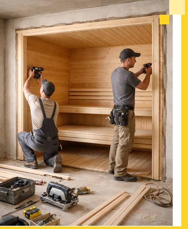 Монтаж саун под ключ в Белорецке — проектирование и установка