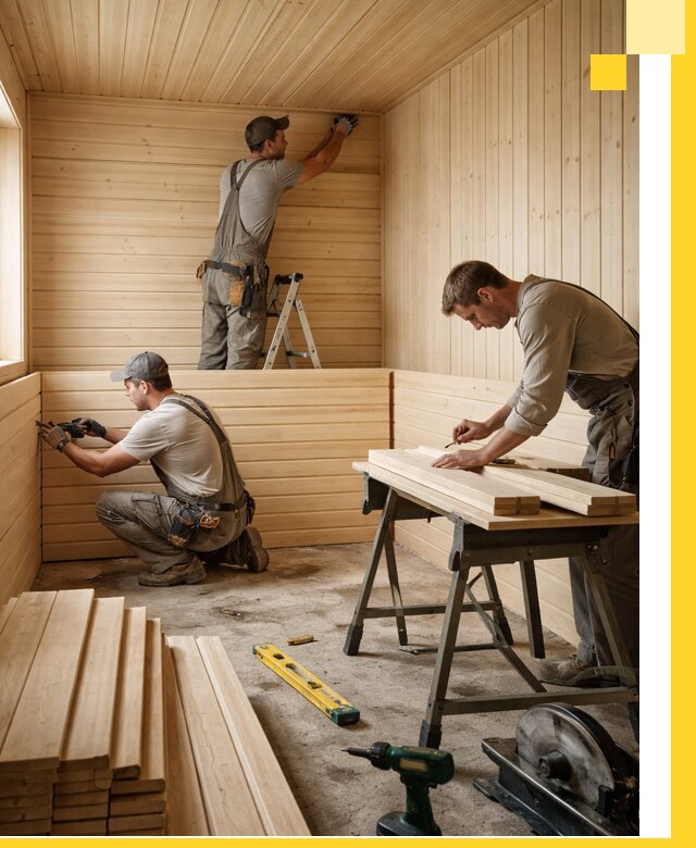 Обшивка саун в Белорецке из натуральной древесины под ключ