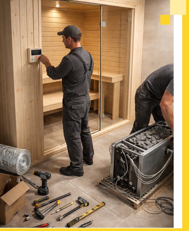 Поставка, установка и монтаж электрических саун в Белорецке