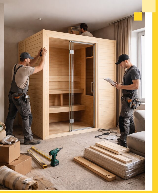 Установка и благоустройство саун в квартире в Белорецке