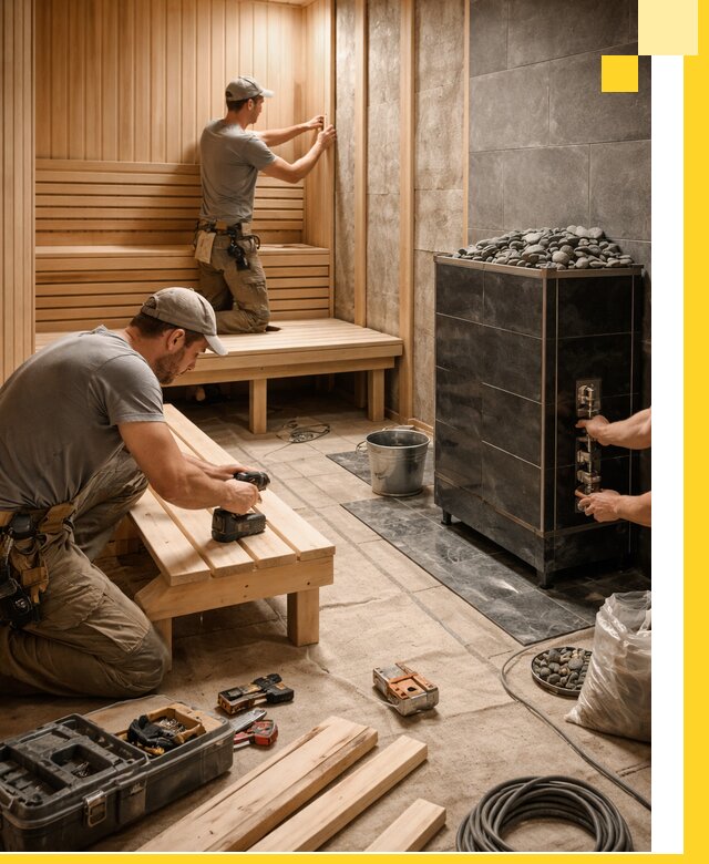 Дизайн и строительство интерьерных саун под ключ в Белорецке