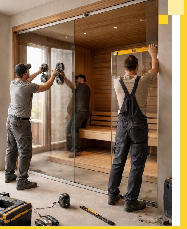 Производство и монтаж стеклянных саун под ключ в Белорецке