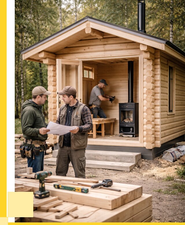 Монтаж бань под ключ в Белорецке — от 202740 р. | ЭриданБлр