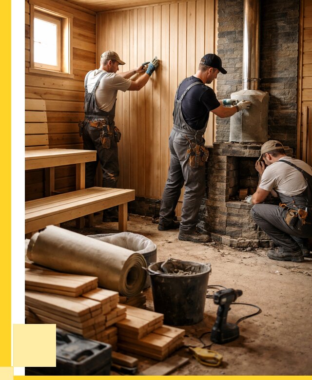 Ремонт бань под ключ в Белорецке от 45617 р. | ЭриданБлр