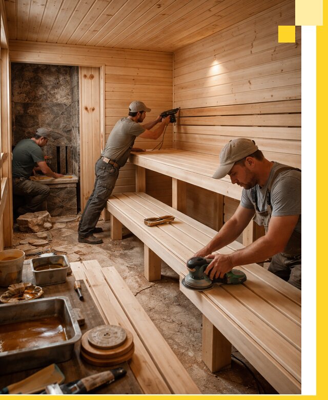 Профессиональная отделка бань в Белорецке под ключ, с гарантией