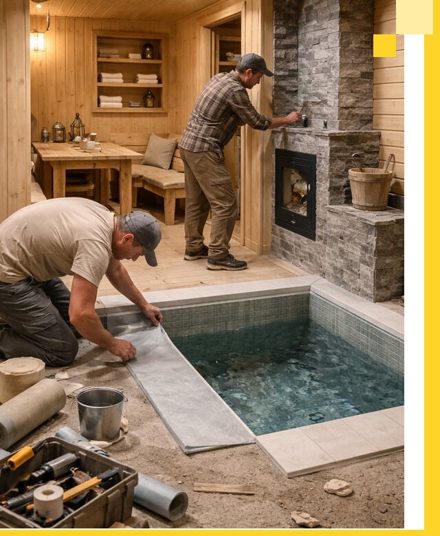 Строительство бань с комнатой отдыха под ключ в Белорецке