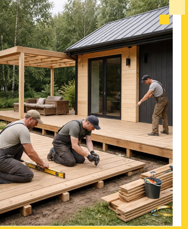 Строительство бань с террасой и бассейном под ключ в Белорецке