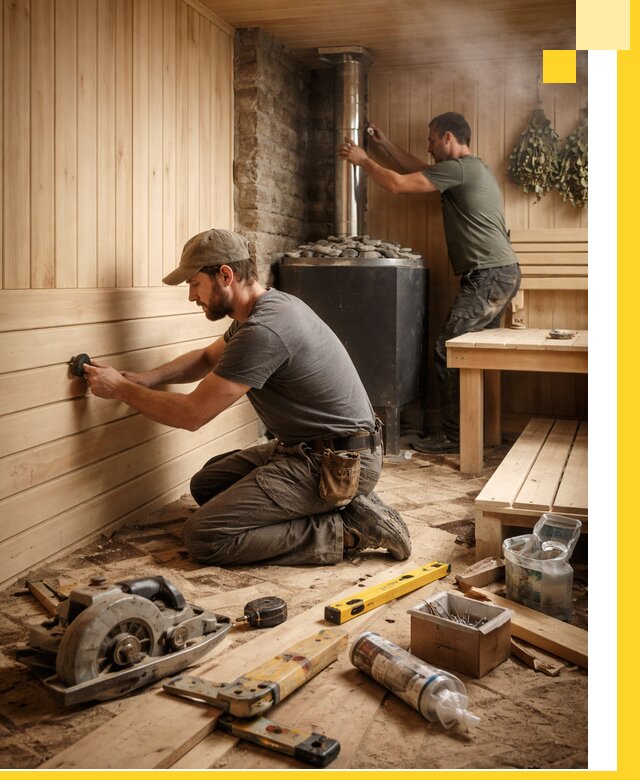 Полное строительство и оснащение парных под ключ в Белорецке