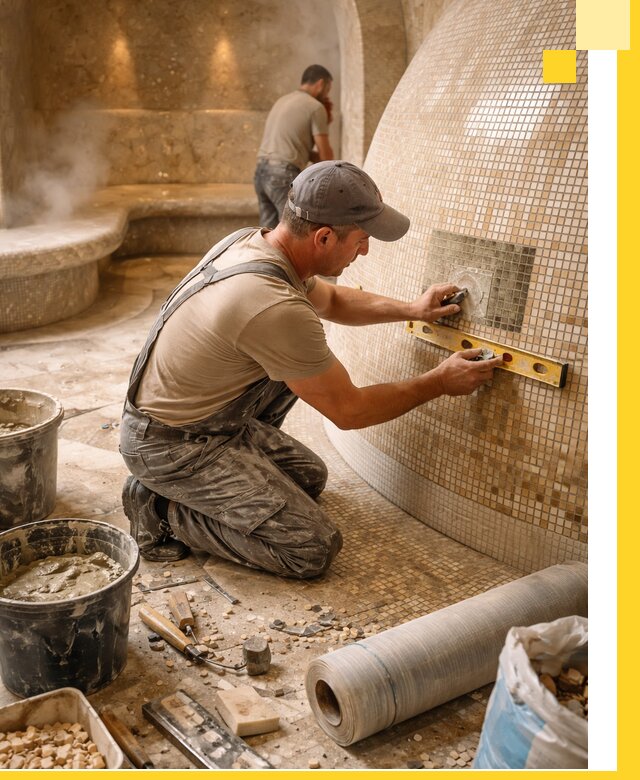 Хамам под ключ в Белорецке: проектирование, строительство, отделка