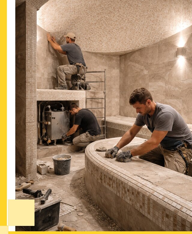 Монтаж хамамов под ключ в Белорецке от 253425 р. ЭриданБлр