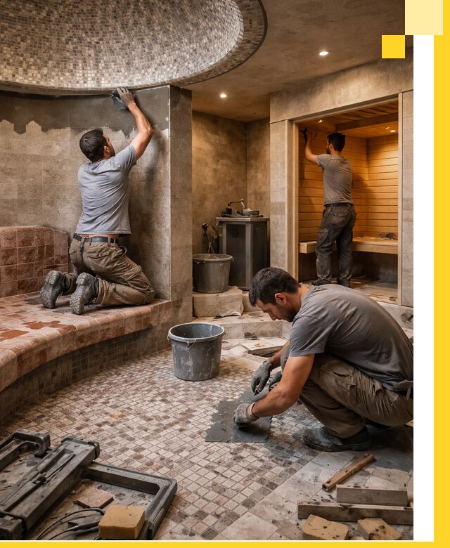 Проект и строительство хамама бани и сауны под ключ в Белорецке